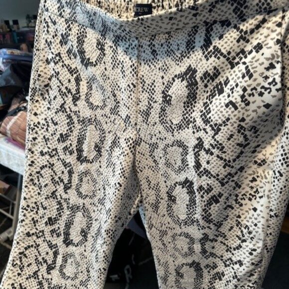 NWT J. Crew Jamie Elastic Waist Snakeskin "Serpentine" Pant Size 12 - Picture 9 of 10
